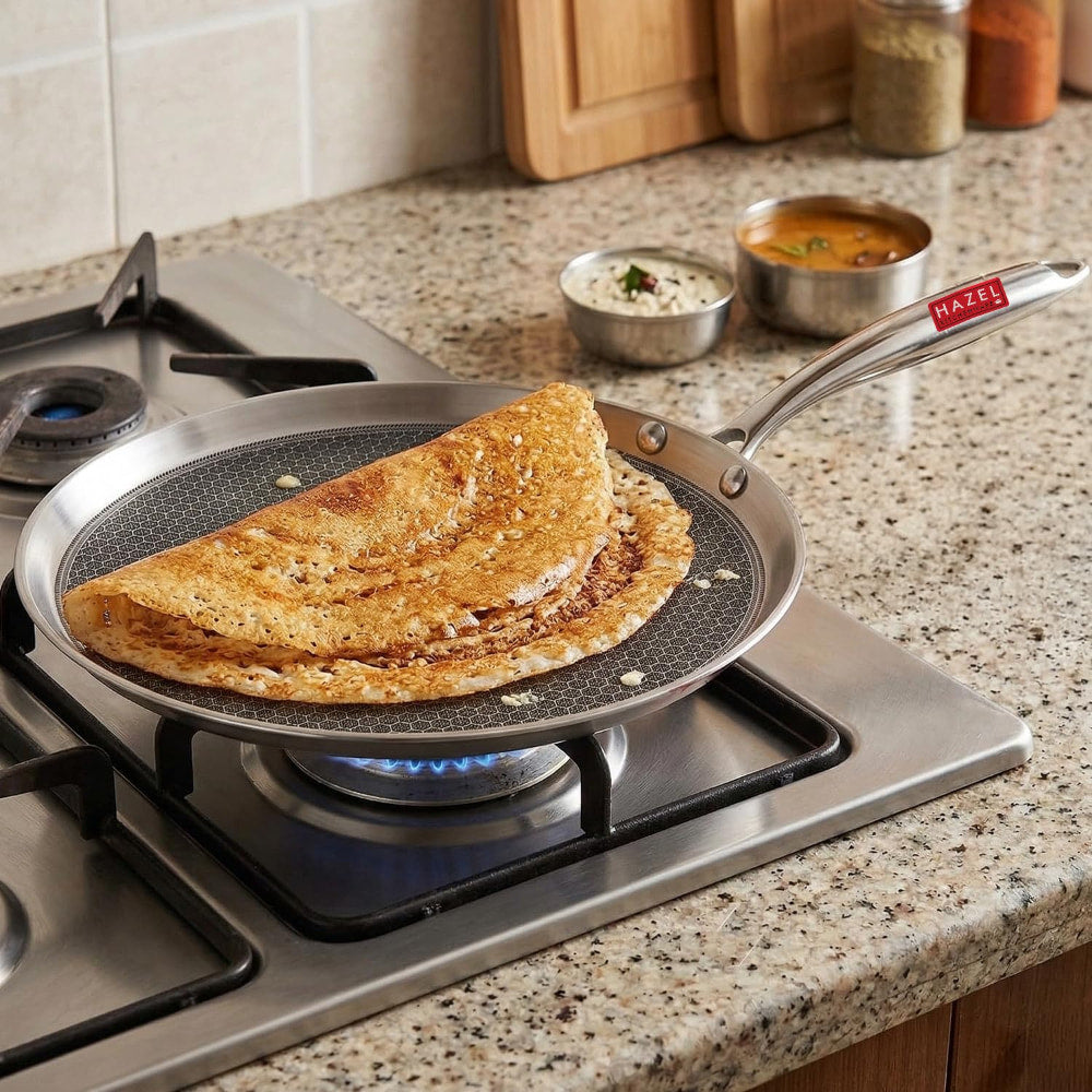 Hazel Triply Honeycomb Nonstick Dosa Tawa 26.3 Cm - 1 U