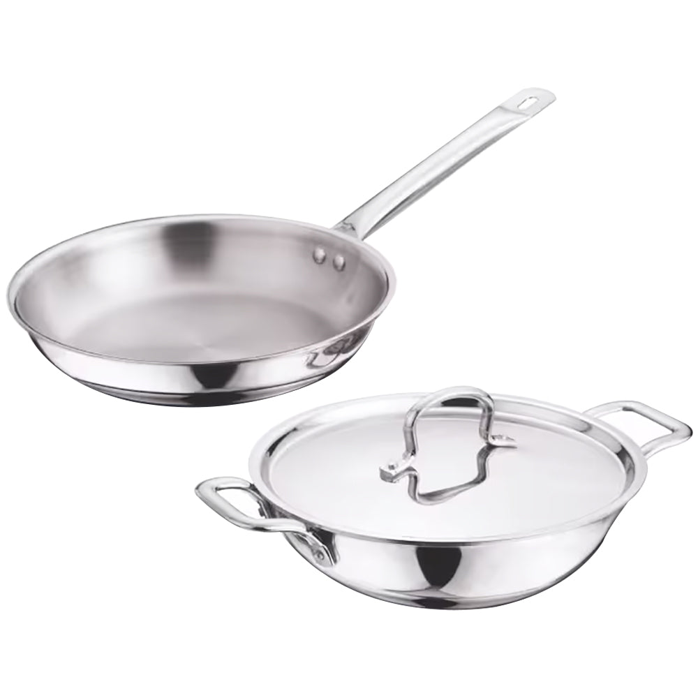 Home Zone by Kitchen Essentials Stainless Steel Triply Cookware Set - 3 Pieces - 3 U