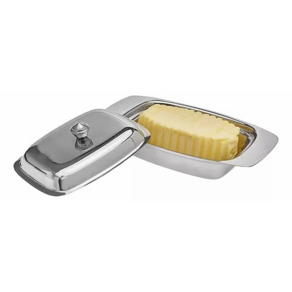 Indigo Metalware Stainless Steel Butter Dish - 250 ml