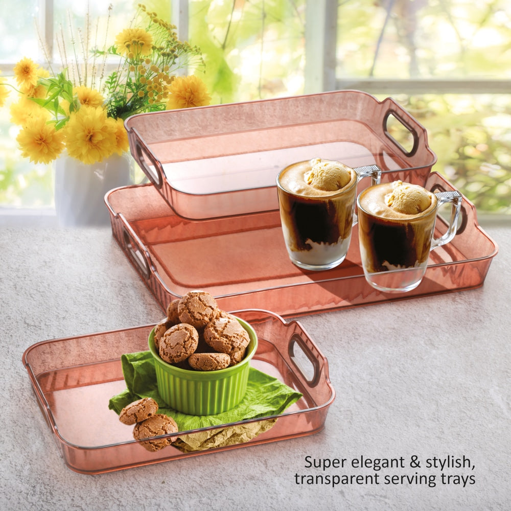 Jaipet Harmony Multipurpose Tray (Brown) - Set Of 3 - 1 U