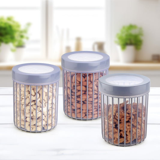 Joyo Better Home Linea Container - 1000 ml (Grey) Set of 3 - 3 U