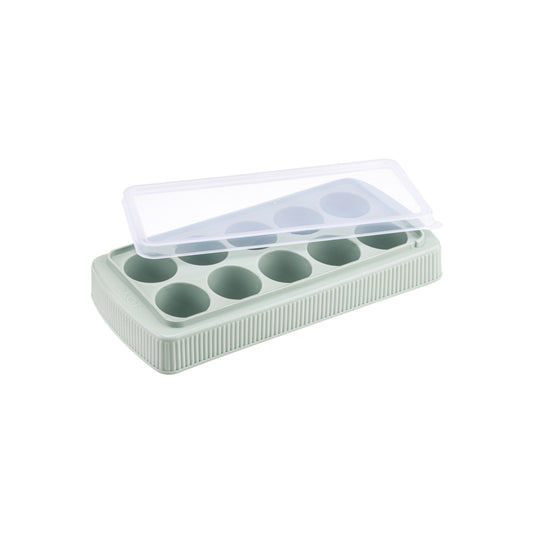Joyo Linea Ice Tray With Lid (Coral Green) - 1 Unit