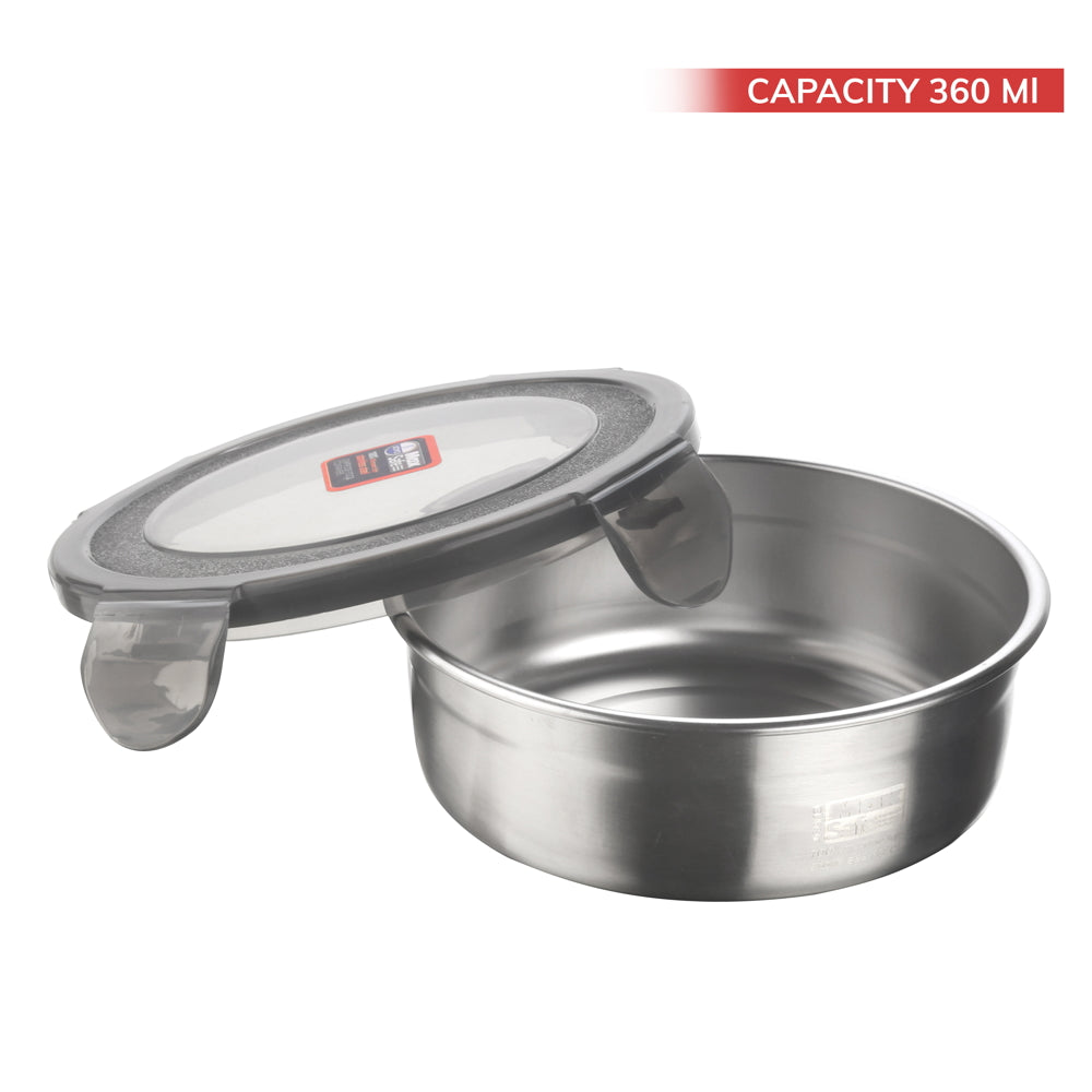 Joyo MaxSafe Stainless Steel Round Food Container - 360 ml
