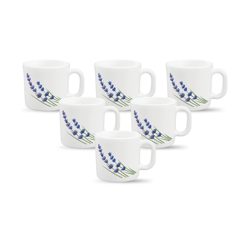 La Opala English Lavender Coffee Cup (120 ml) - Set Of 6 - 1 Unit