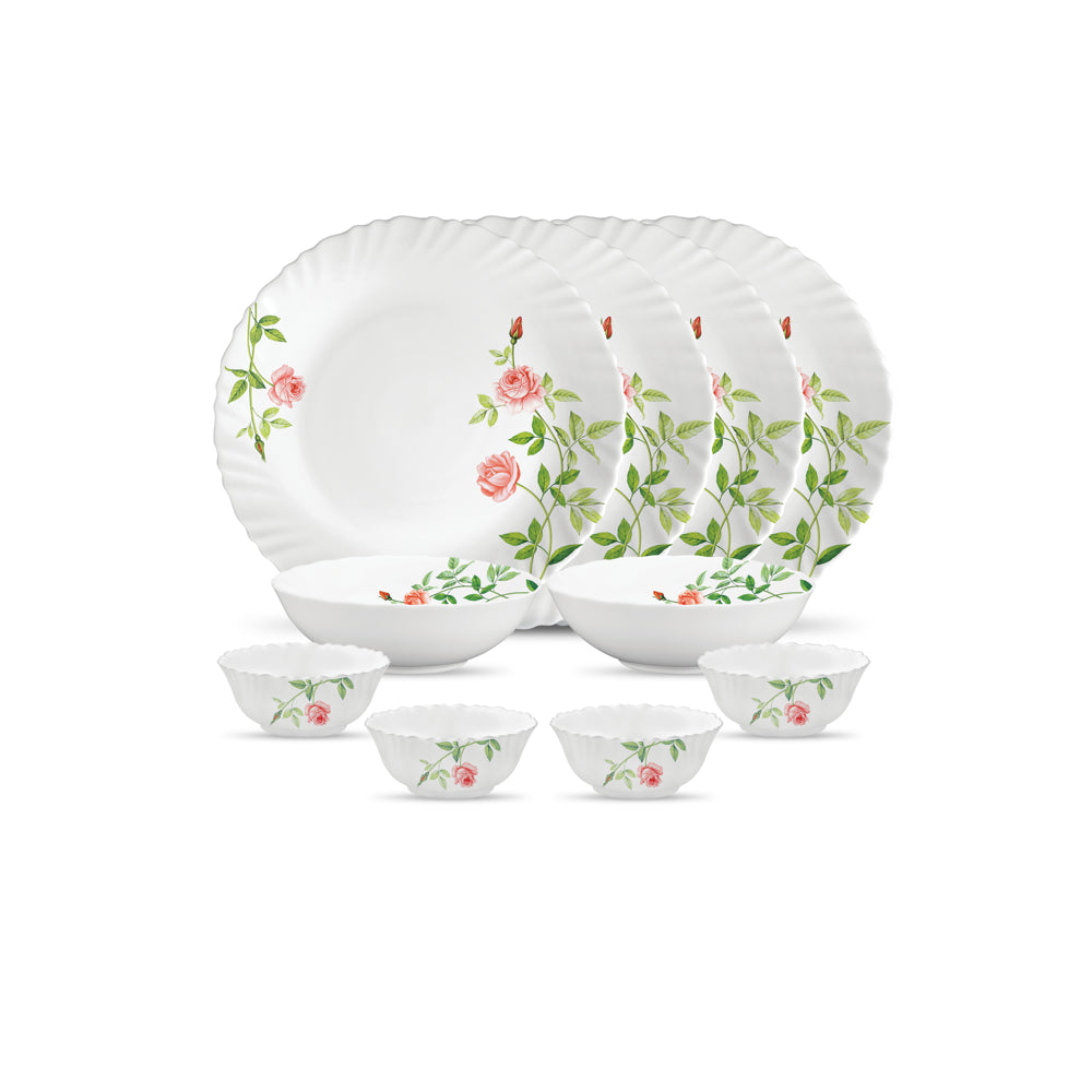 La Opala Novo Rose Garden Dinner Set - 10 Piece - 1 Unit