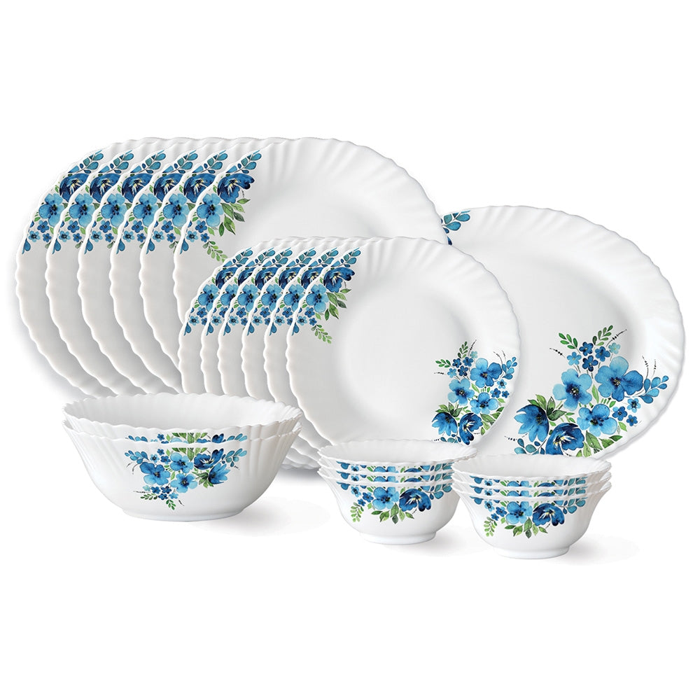 Larah By Borosil Dinner Set Pansy (21 Pieces) - 1 U