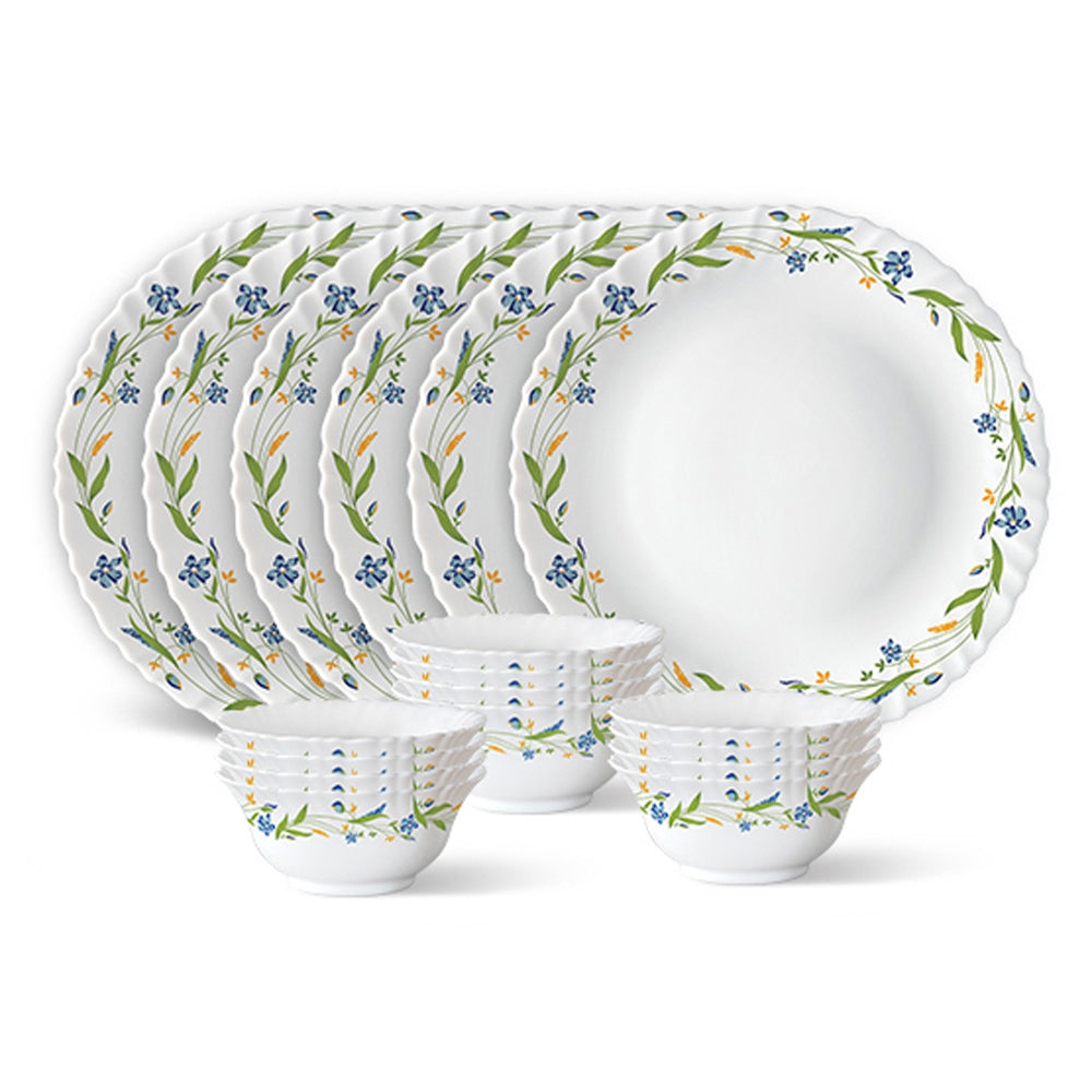 Larah By Borosil Dinner Set (Thali Set) Cripper - 18 Pieces - 1 U