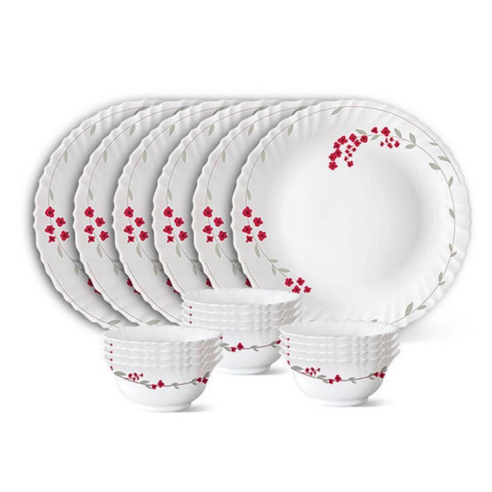 Larah By Borosil Dinner Set (Thali Set) Verona - 18 Pieces - 1 U
