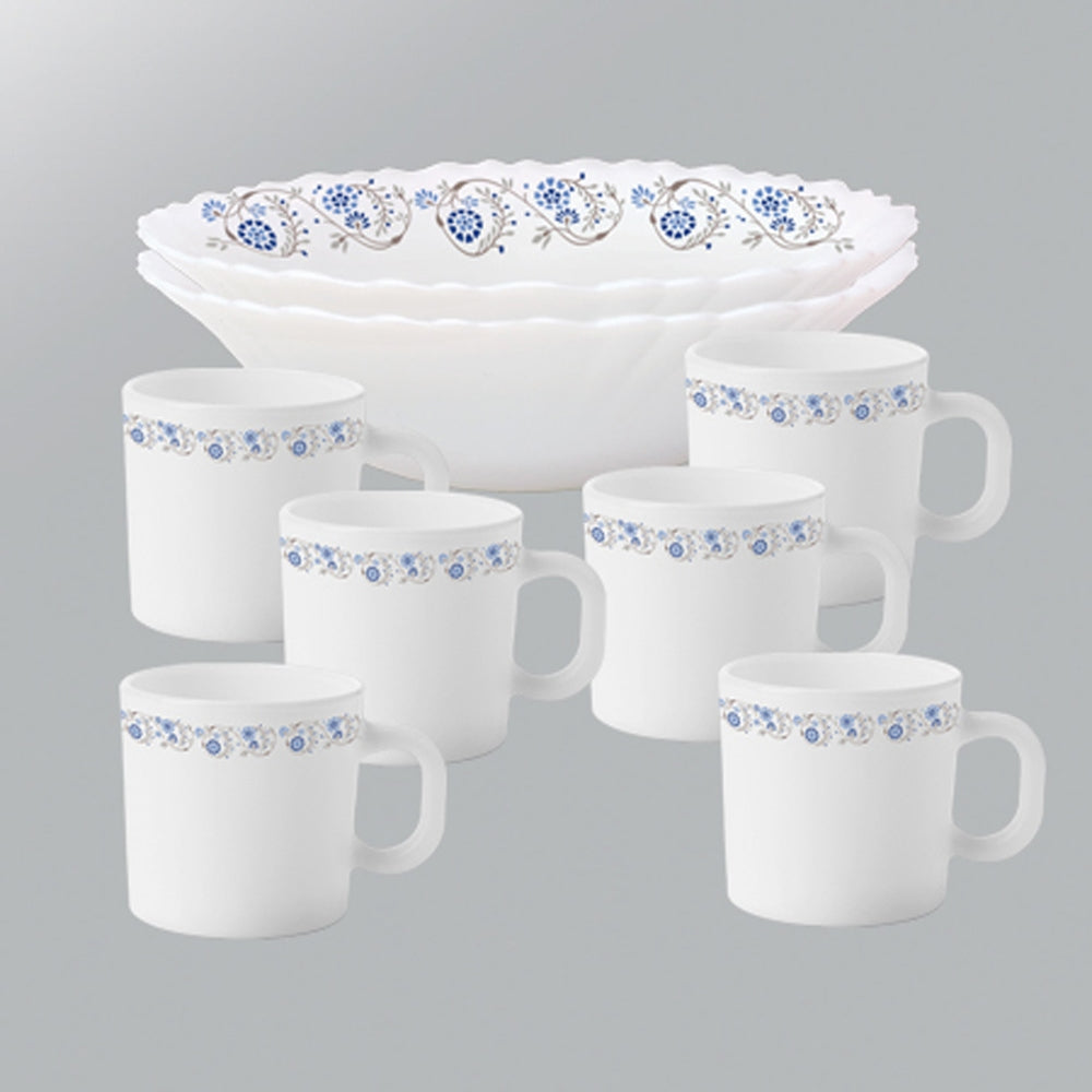 Larah By Borosil Snack Set Mist (8 Pieces) - 1 U