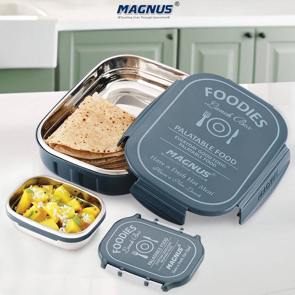 Magnus 4206PPI Stainless Steel Lunch Box - Grey - 1 U