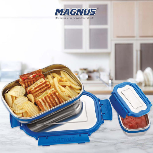 Magnus Bolt Deluxe Stainless Steel Lunch Box - Blue - 1 U