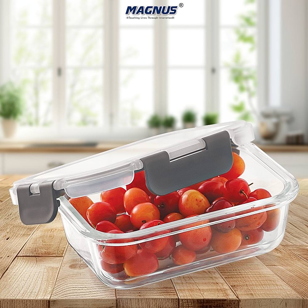 Magnus Glock Rectangle Glass Container (Grey) 370 ml - 1 U