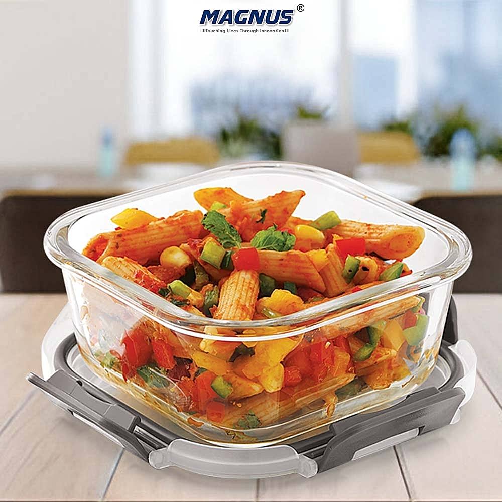 Magnus Glock Square Glass Container (Grey) 320 ml - 1 U