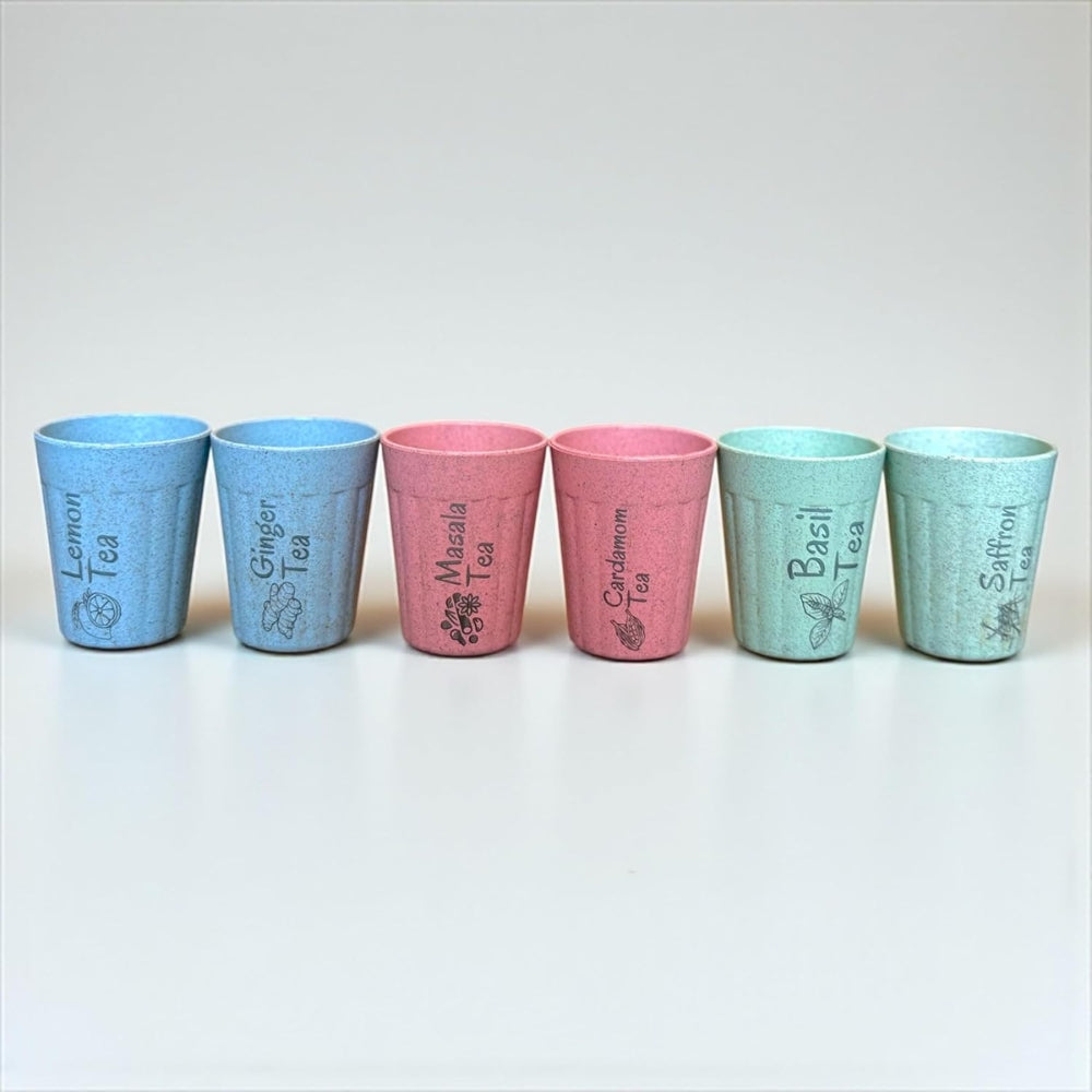 Mahaware Eco Friendly Cutting Chai Glass (Multicolour) - 110 ml - 1 Unit