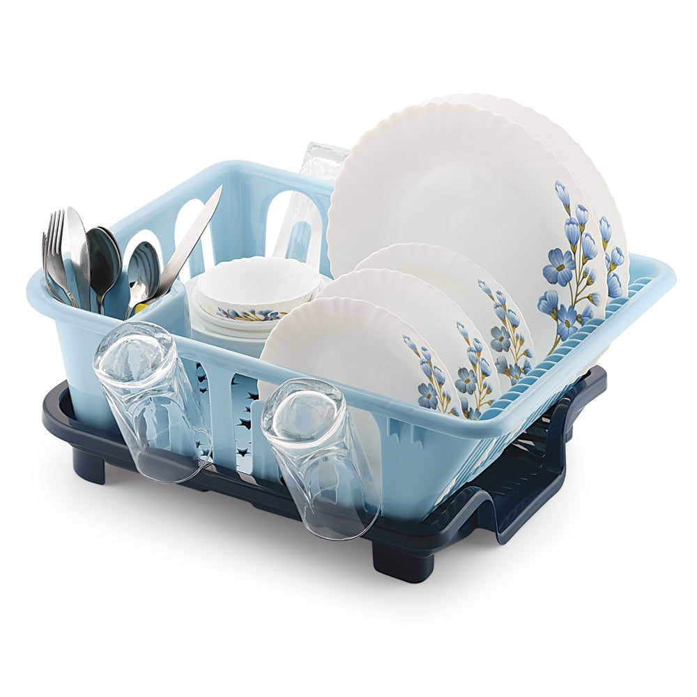 Mastercook Multipurpose Kitchen Rack With Drainer - Blue - 1 U