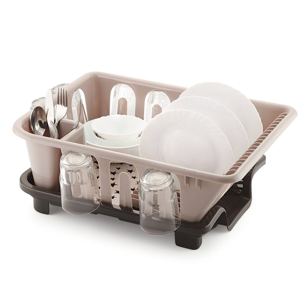 Mastercook Multipurpose Kitchen Rack With Drainer - Brown - 1 U