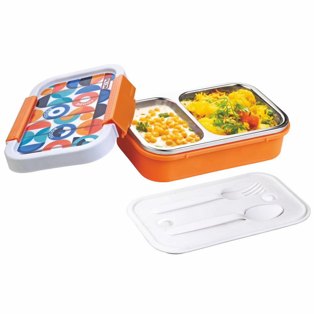 Nayasa Autobot Insulated Stainless Steel Lunch Box With Spoon - 650 ml - 1 U