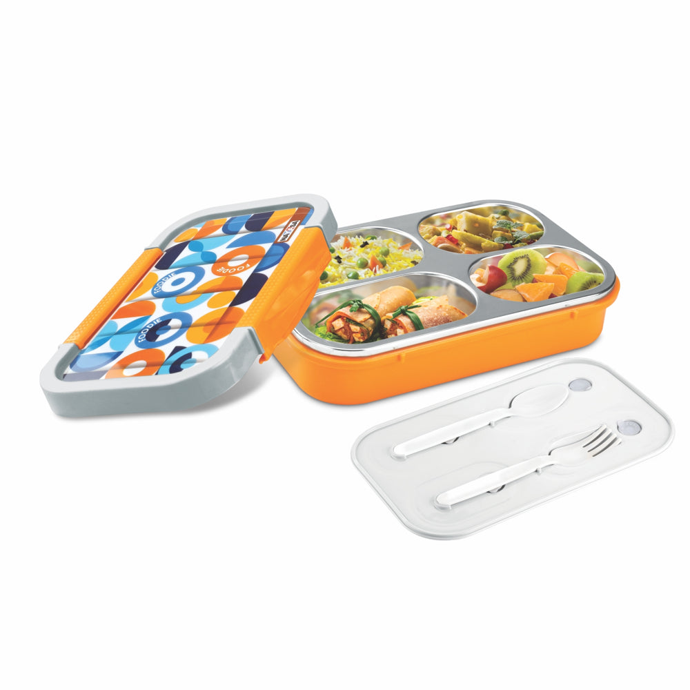 Nayasa Autobot Insulated Stainless Steel Lunch Box With Spoon - 700 ml - 1 U