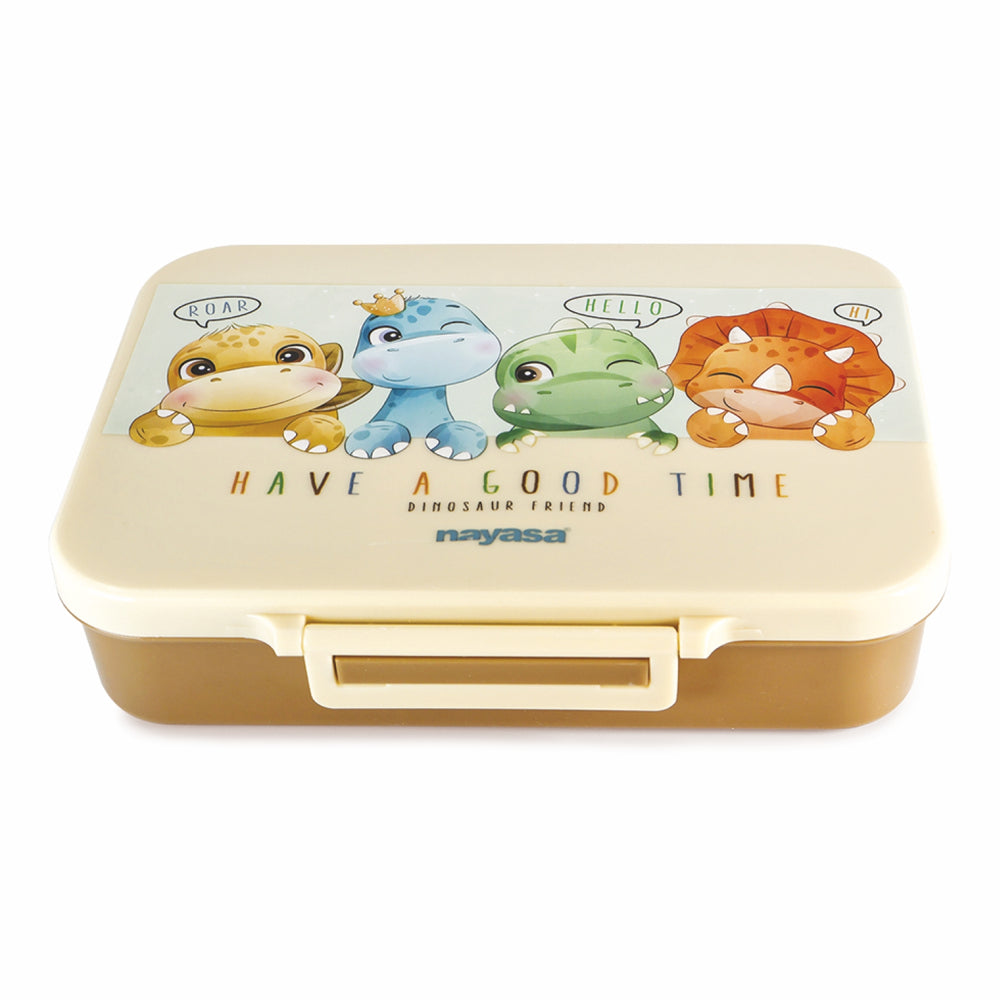 Nayasa Bento Plastic Lunch Box (Brown) - 900 ml - 1 U
