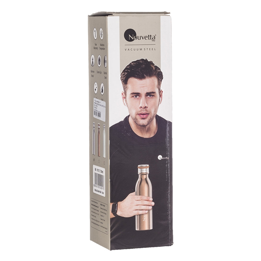 Nouvetta Stainless Steel Indigo Double Wall Bottle - Steel - 750 ml