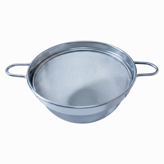 Om Prabhat Stainless Steel Double Handle Juice Strainer No.4 - 1 Unit
