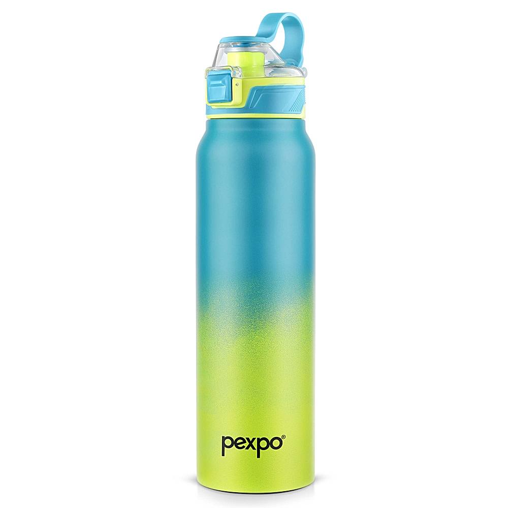 Pexpo Amaze Stainless Steel Insulated Hot & Cold Bottle (Blue & Green) 940 ml - 1 Unit