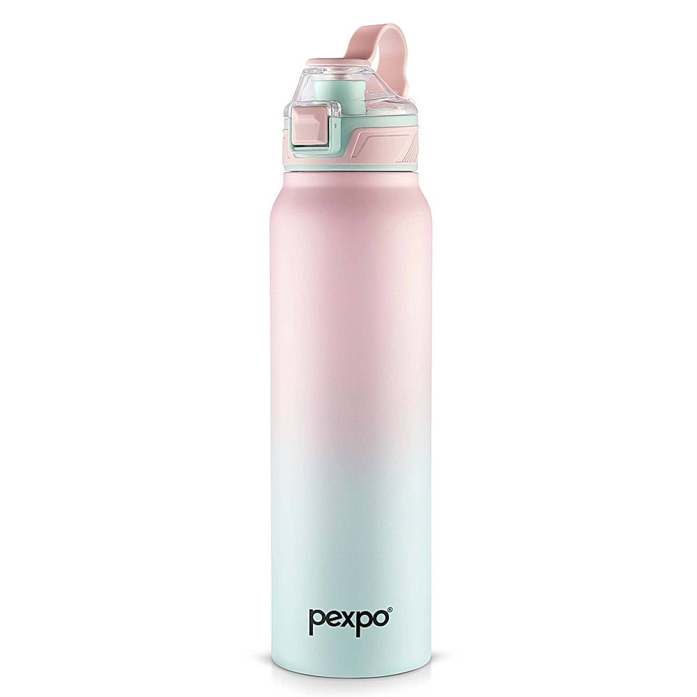 Pexpo Amaze Stainless Steel Insulated Hot & Cold Bottle (Pink & Green) 940 ml - 1 Unit