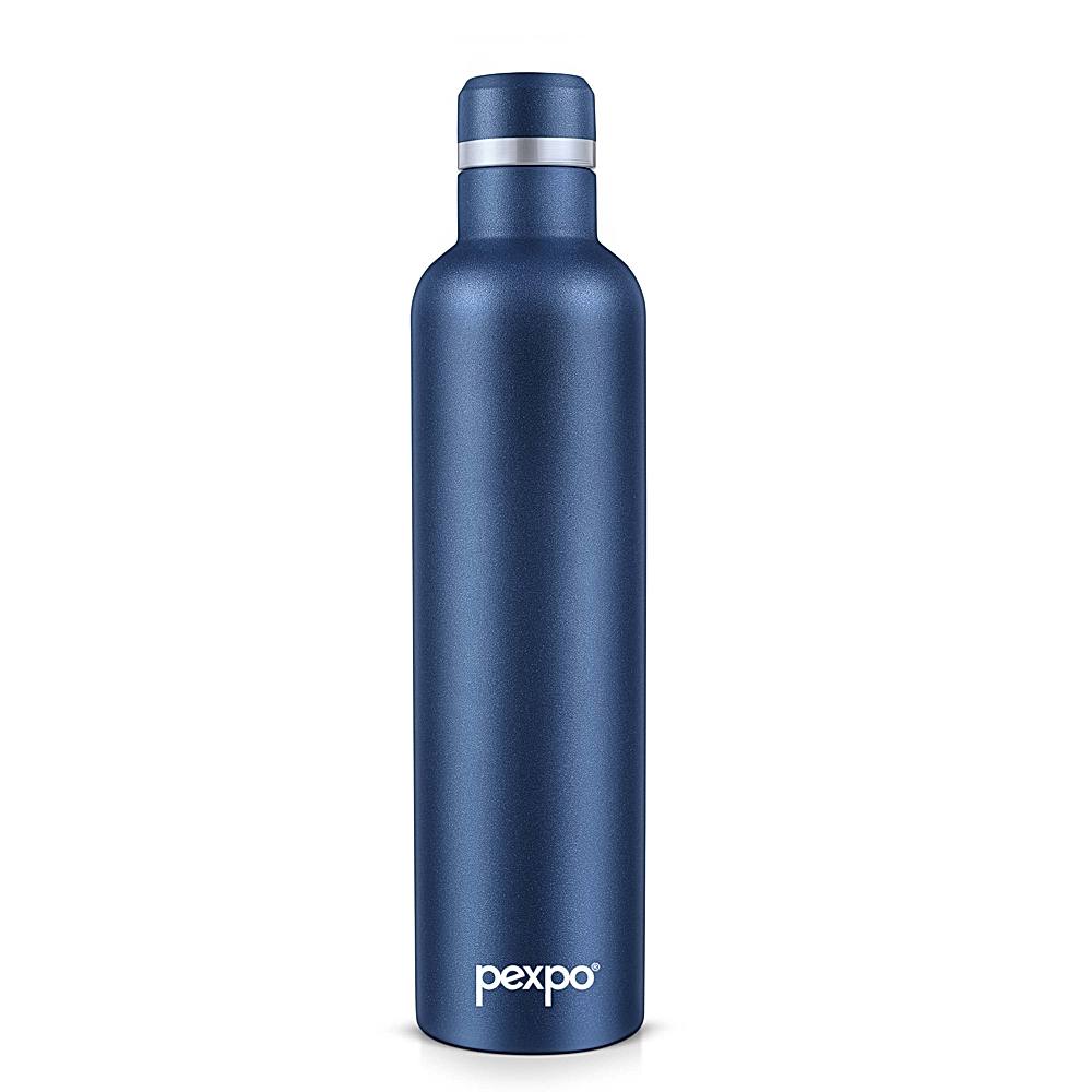 Pexpo Oreo Stainless Steel Insulated Hot & Cold Bottle (Blue) 750 ml - 1 Unit