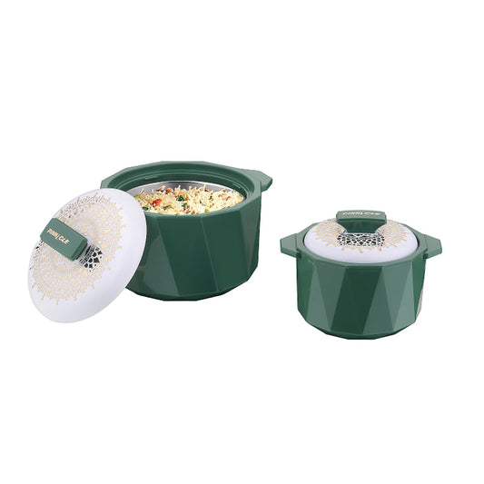 Pinnacle Polygon Plastic Inner Steel Insulated Casserole - 1000 + 200 ml - 1 U