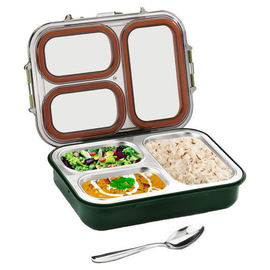 Pratap Ceelik Trio Insulated Lunch Box With Spoon - 580 ml - 1 U