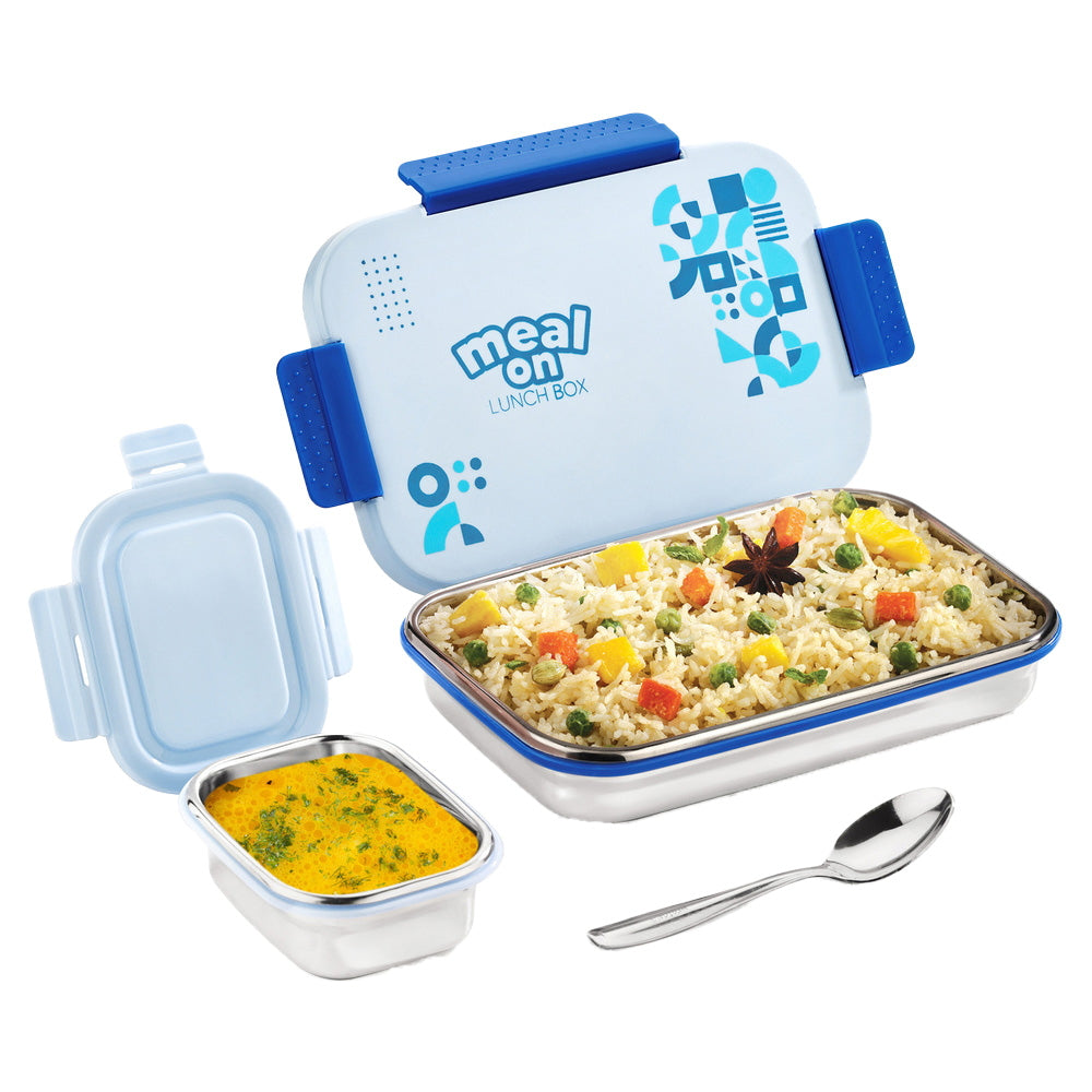 Pratap Stainless Steel Lunch Box (Blue) 720 ml - 1 U