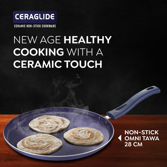 Prestige Ceraglide Non Stick Omni Tawa - Aluminium (28 cm) - 1 U