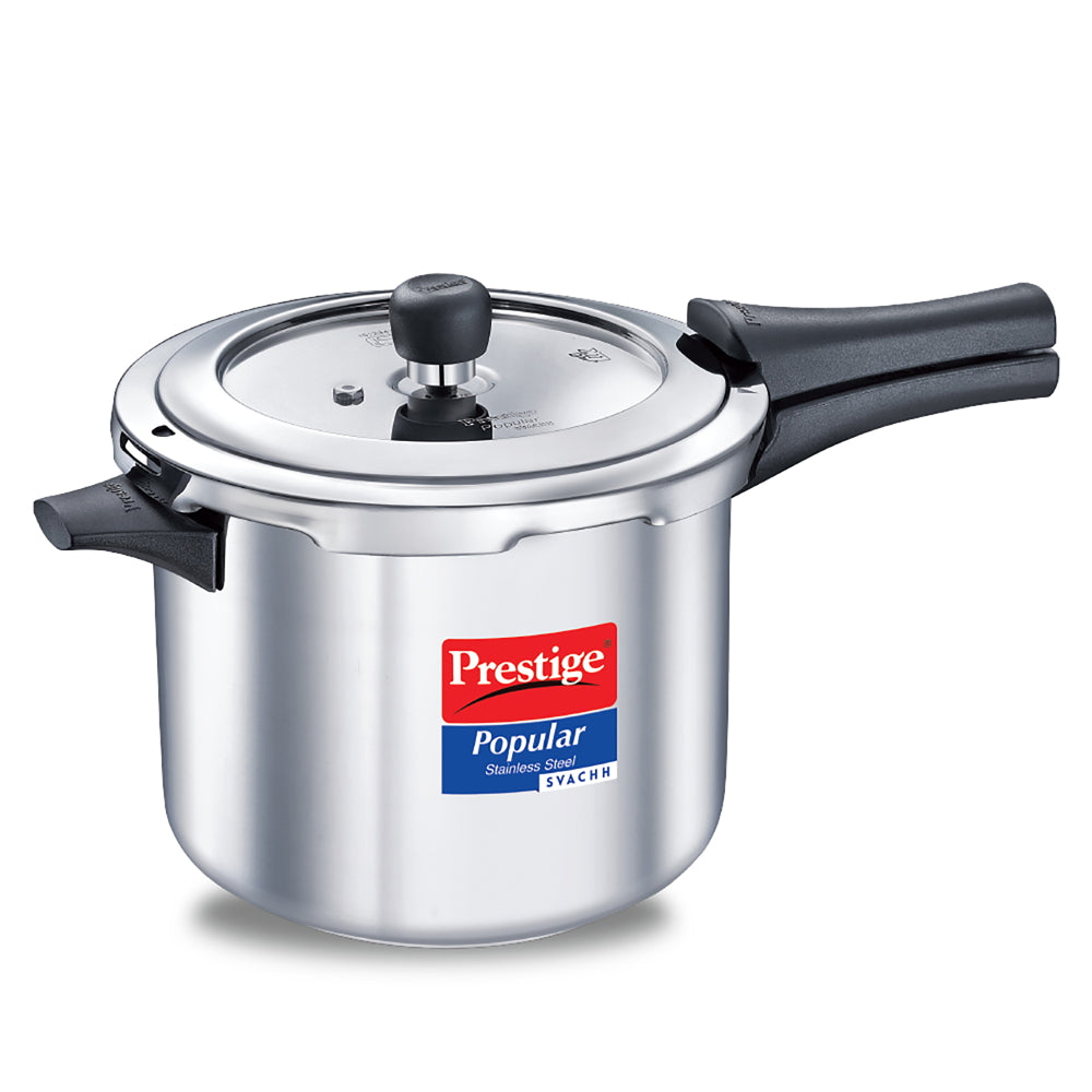 Prestige Popular Stainless Steel Svachh Outer Lid Pressure Cooker - 5 L - 1 Unit