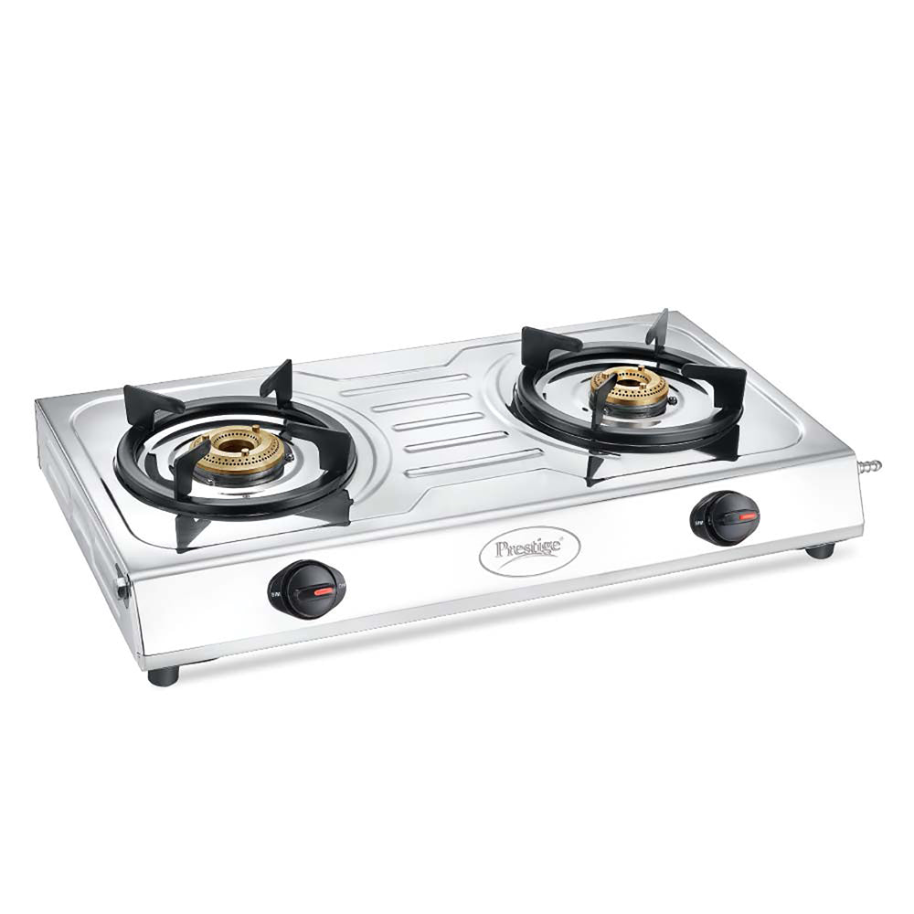Prestige Prime Stainless Steel L.P. Gas Stove - 2 Burners - 1 U