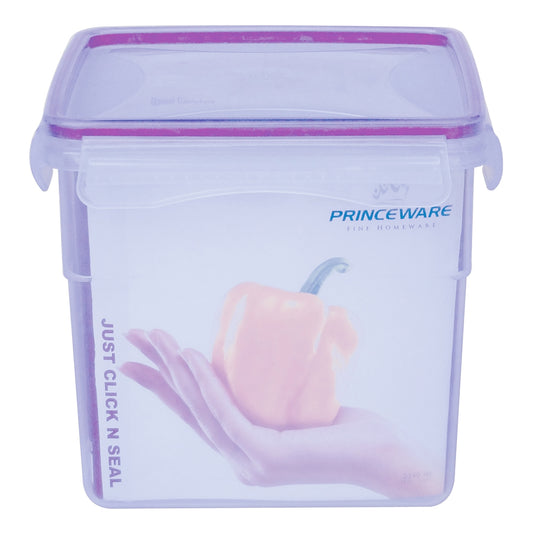 Princeware Click N Seal Square Plastic Container - 4.1 L
