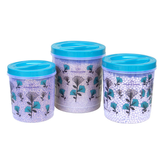 Princeware Twister Plastic Storage Container (Blue) - 3 U