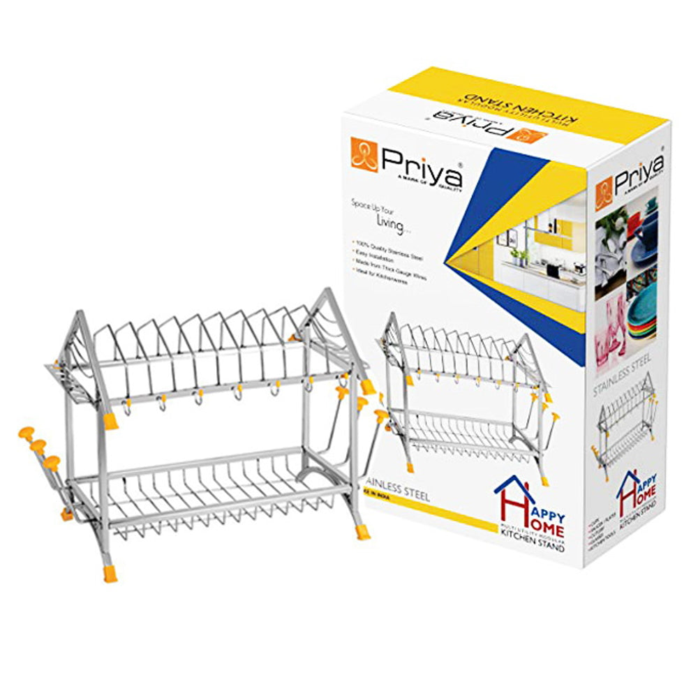 Priya Stainless Steel Happy Home Plate Stand - 1 U