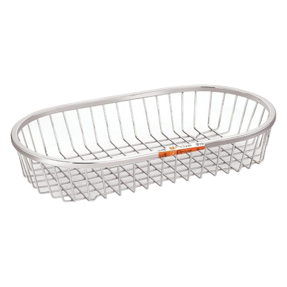 Priya Stainless Steel Multipurpose Coral Oval Basket - 1 U