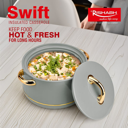 Rishabh Swift Insulated Casserole - Grey - 1.9 L