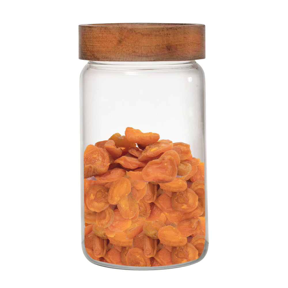 Sanjeev Kapoor Amos Borosilicate Jar With Wooden Lid - 500 ml - 1 U