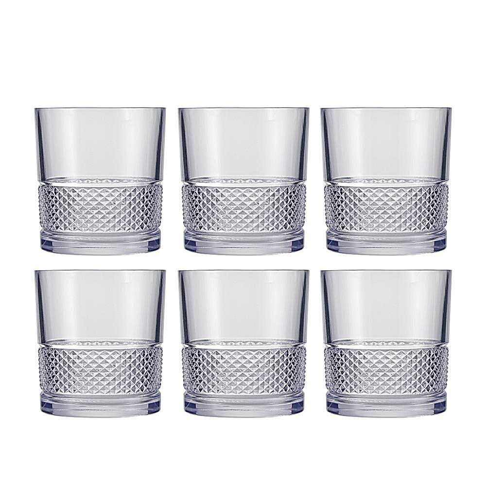Sanjeev Kapoor Bangkok Whiskey Glass (330 ml) - Set Of 6 - 1 U