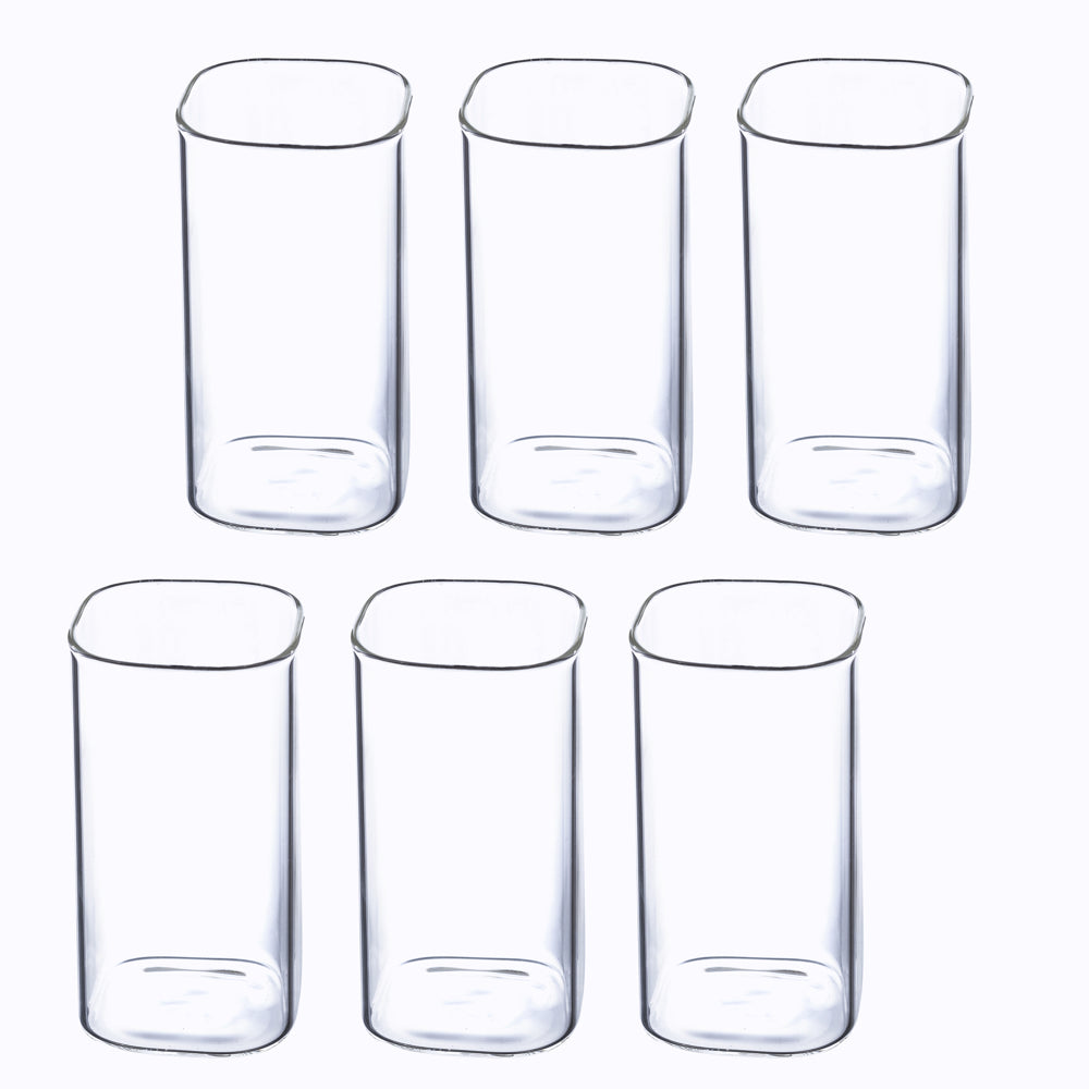 Sanjeev Kapoor Berlin High Borosilicate Glass (330 Ml) - Set Of 6 - 1 U