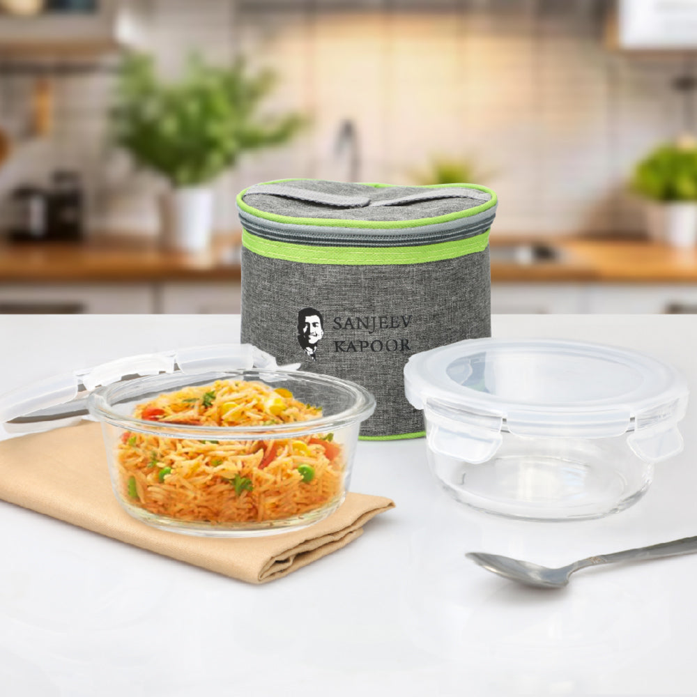 Sanjeev Kapoor Boston Lunch Box With Bag - (400 ml) - 1 Unit