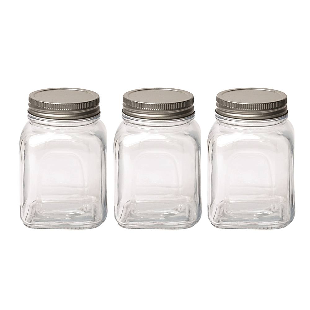 Sanjeev Kapoor Metro Square Jar (500 ml) - Set Of 3 - 1 U