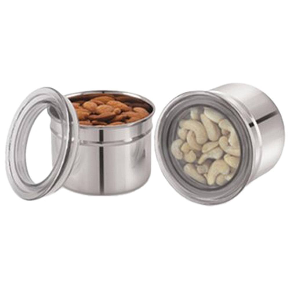 Sega Acrypot Stainless Steel Airtight Canister (500 ml) - Set Of 2 - 1 U