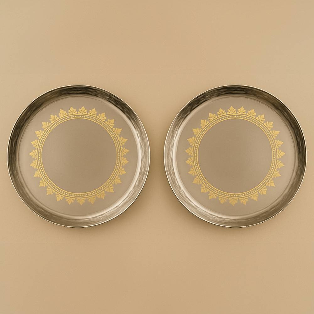 SEGA Stainless Steel Mathar German Plate- Set Of 2 - 1 Unit