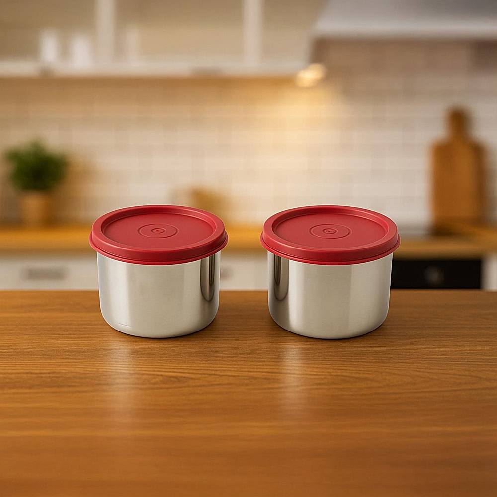 SEGA Stainless Steel Mini Serve Container - Set of 2 - 1 Unit