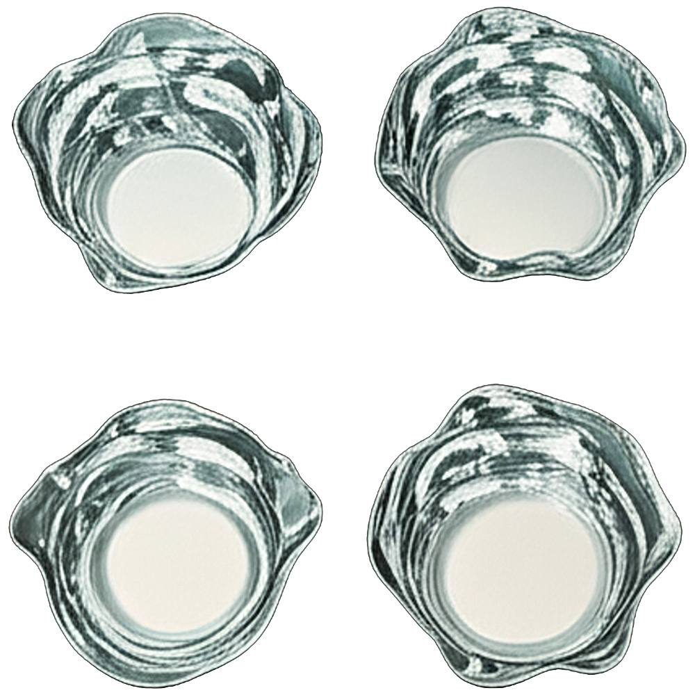 SEGA Stainless Steel Rose Halwa Wati - Set of 4 - 1 Unit
