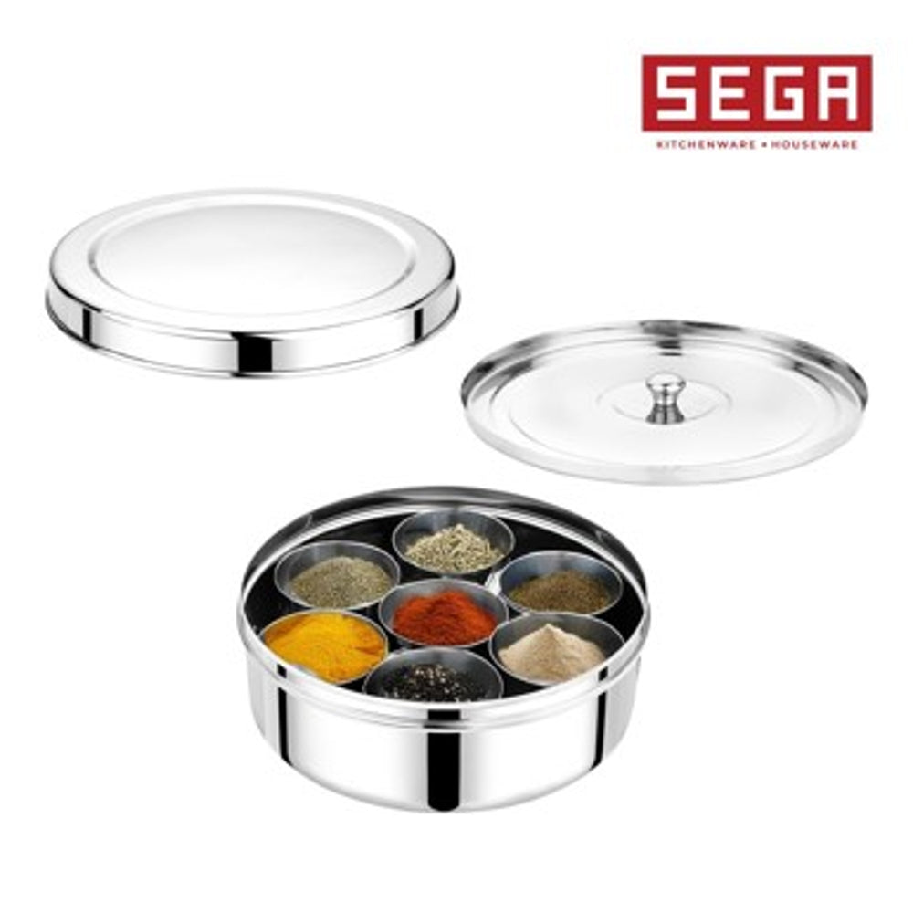 SEGA Stainless Steel Single Ring Masala Dabba (Size - 11) - 1 U