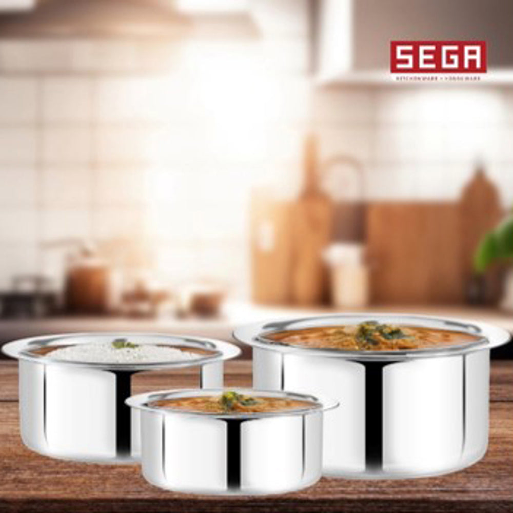 SEGA Stainless Steel Tope Set Thickness 0.32 MM (3 Pieces) - 1 U